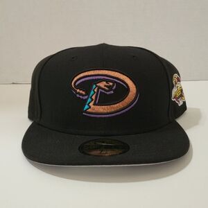 Men's Arizona Diamondbacks 2001 World Series Wool New Era Fitted‎ Black Hat